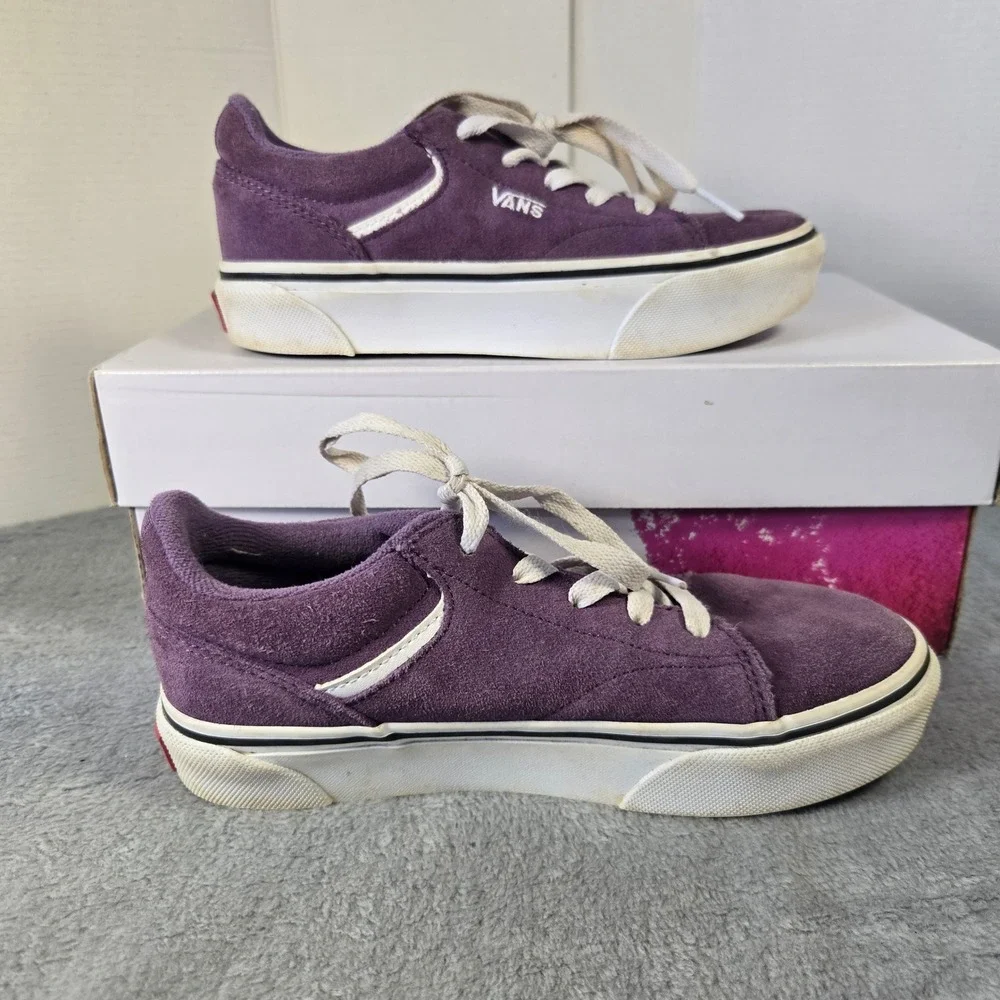 Vans Missy Purple Suede Low Top Platform Sneakers Kids Size‎ 3.0 721356